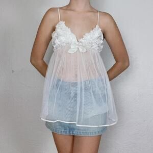 Vintage floral slip top